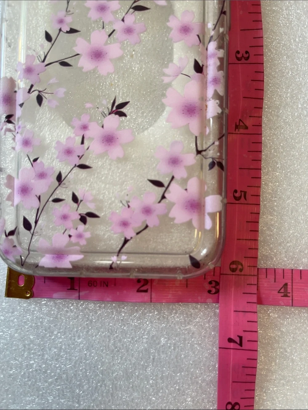 Clear Purple Floral iPhone Case - Stylish Protection for iPhone 13 Pro